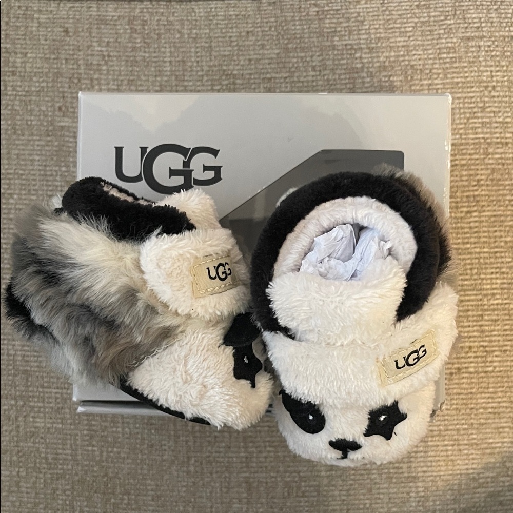 UGG Black and White Panda Baby Booties
